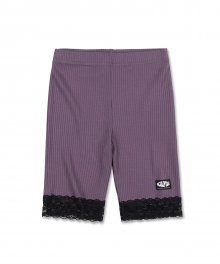 Lace Biker Leggings [MAUVE]