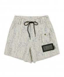 String Mesh Pocket Shorts [IVORY]