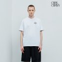 크리스크리스티(CHRIS CHRISTY) 원형 아트웍 프린트 반팔 티셔츠 - WHITE