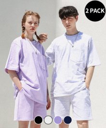 [패키지] 포켓 오버핏 반팔 티셔츠 2PACK (4컬러)