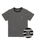참스(CHARM'S) Heart Lip Logo Stripe T Shirts BK