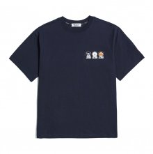 아폴로 크루 로고 1/2 티셔츠 네이비