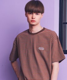 Stripe Wappen S/S T-Shirts(Brown)