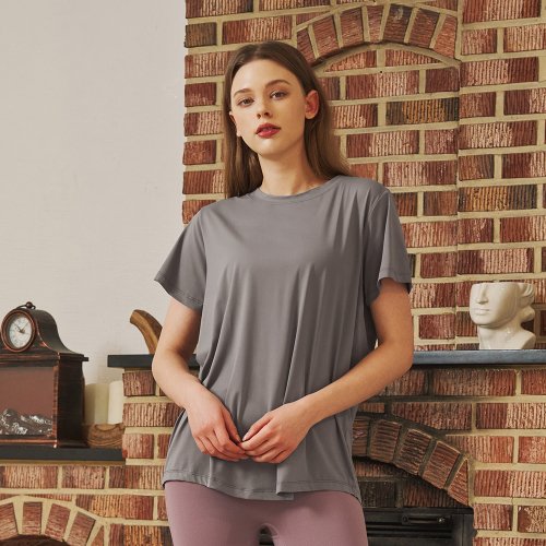 스컬피그(skullpig) [SWT20005-02] 에센셜 티셔츠 차밍그레이