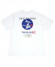 SKATEBOARD OLYMPIC TEE_WHITE