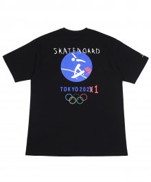 SKATEBOARD OLYMPIC TEE_BLACK