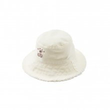 Cherry Bear Bucket Hat_Ivory