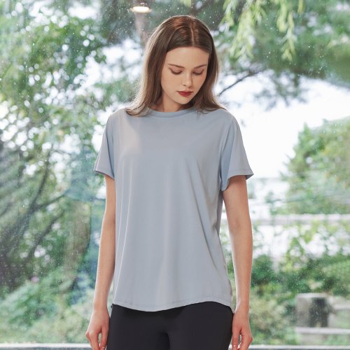 스컬피그(skullpig) [SWT20005-04] 에센셜 티셔츠 미스티블루