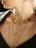 오키디루포(OCCHI DI LUPO) Marrakesh black shell necklace
