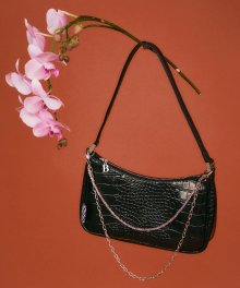 BADEE PYTHON HOBO BAG [BLACK]