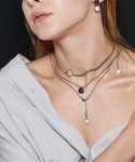 그레이시제이(GRAYISH J) [써지컬스틸] Natural stone necklace