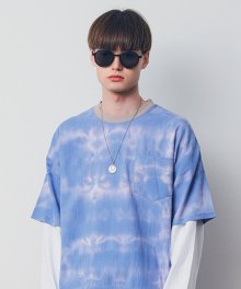 Tie Dye Over-Fit S/S T-Shirts(Blue)