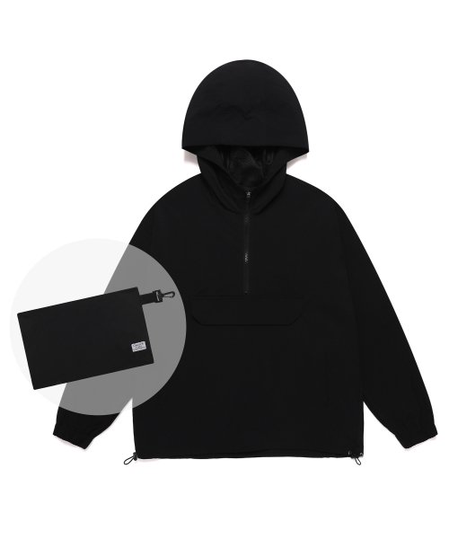 Аноракс половина застежка-молния с капюшоном сумка Pouch