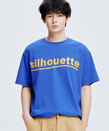 실루엣 로고 티셔츠 (blue)