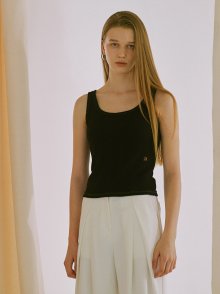 stitch point sleeveless (black)