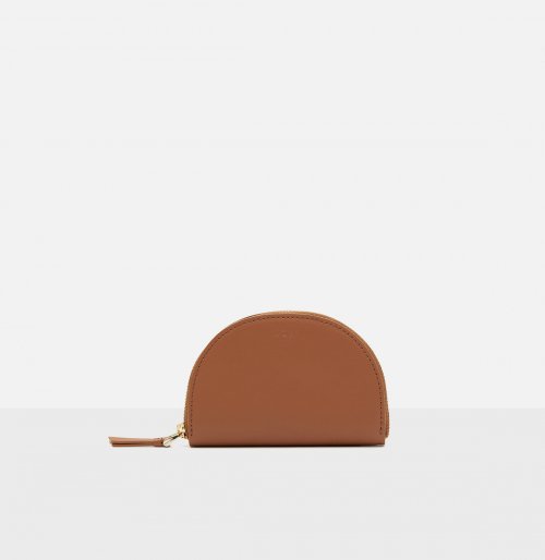 【ROH SEOUL】 HALF MOON CARD ZIP WALLET IVORY 로서울