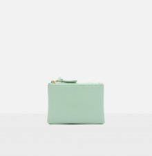 Square small zip wallet Dusty mint