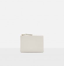 Square small zip wallet Ivory