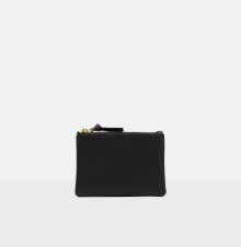 Square small zip wallet Black