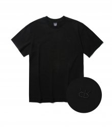 자수 로고 티셔츠 (블랙)