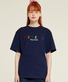 Rainbow Studio Half T-Shirts (navy)