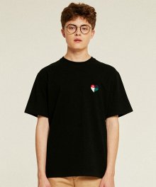 Heart Half T-Shirts (black)