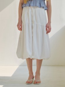 balloon string skirt (white)