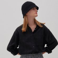 handmade knit hat (black)
