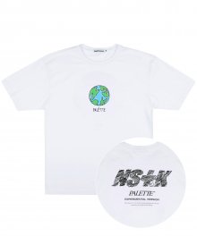 [NK]  PLT EARTH TEE (WHITE) (20SS-K036)