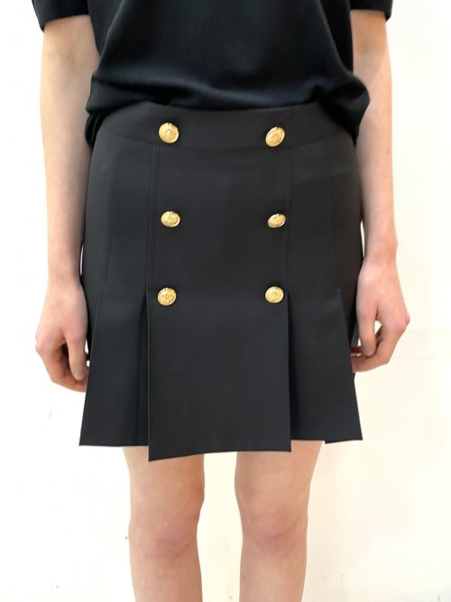 Black and gold outlet pleated mini skirt