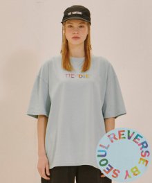 TIE-DIE COLOR PRINT T-SHIRTS[SKYBLUE]
