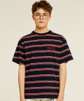 Youth Stripe Half T-Shirts (navy)