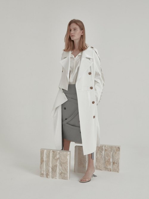 뮤제(MUSEE) Fieno Oversized Trench Coat_White - 사이즈 & 후기 | 무신사
