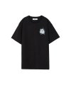 유니섹스 스플래터 프린트 티셔츠 atb348u(BLACK)