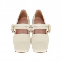double strap Flat shoes (cream)