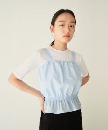 20SR GATHERED SLEEVELESS (SKY BLUE)