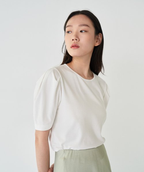 38컴온커먼(38comeoncommon) 20SR PUFF T-SHIRTS (WHITE)