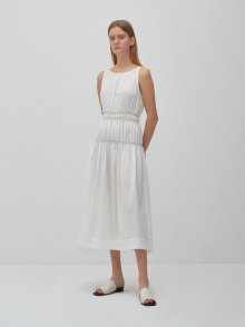 WAVE SMOCKING DRESS (white)