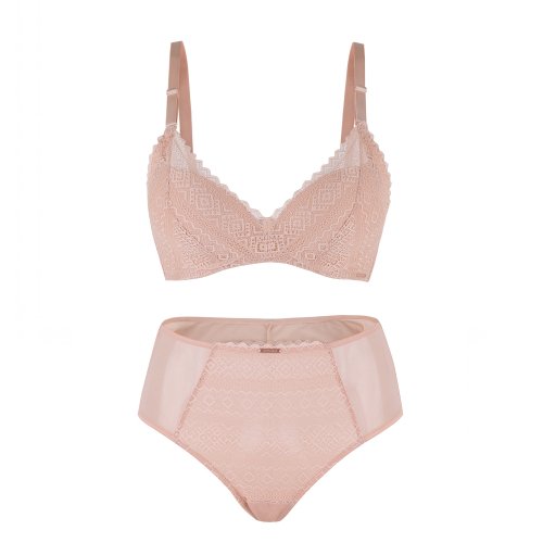 Комплект лифчик трусы COVER LINE BRALETTE PANTY SET-SKIN