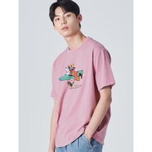 핑크 가먼트다잉 디즈니 포인트 티셔츠 (420442FY7X)