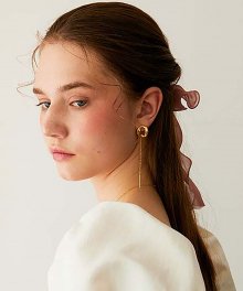 시그니처 드롭 이어링 골드 여자 기본 귀걸이 핀 실버925 쓰리웨이 착용가능