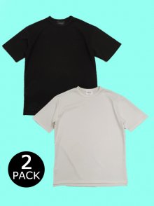 [2PACK] 쿨링 남성 기능성 오버핏 반팔 티셔츠 (블랙/화이트)
