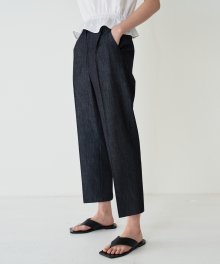 20SR DENIM TAPERED TUCK PANTS (INDIGO)