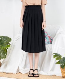 Pleats wrap skirt - black