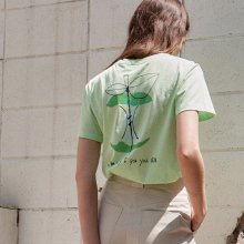 Back Apple print T-shirt [Light Green] JSTS0B902L1
