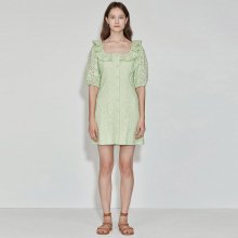 Ruffle-neck Dress [Apple Green] JSDR0B911E1