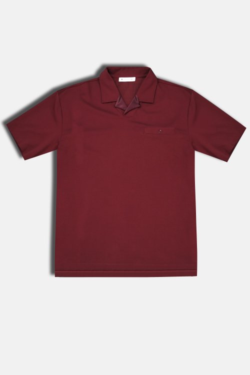 Футболка tone and tone collar semioverfit Wine
