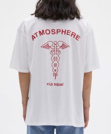 ATMOSPHERE 오버핏 반팔 티셔츠 (White)