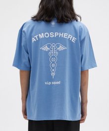 ATMOSPHERE 오버핏 반팔 티셔츠 (Light blue)