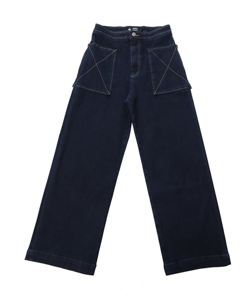 몽키플라워(monkeyflower) 여성 밀리터리 데님 팬츠 DARK INDIGO / MS0WDP01F66